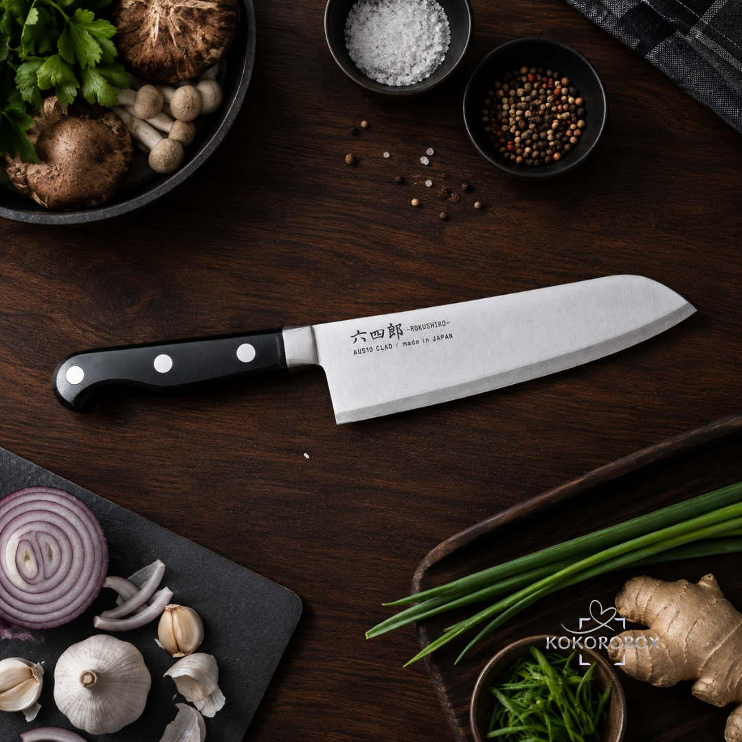 Cuchillo de Chef Santoku Japonés 170mm Acero AUS-10