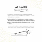 Guía ilustrada de Kokorobox sobre cómo afilar un cuchillo Gyuto en piedra a un ángulo de 15 grados